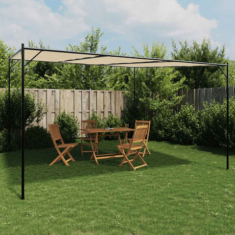 Vidaxl prieel 4x4 m 180 g m² stof en staal beige