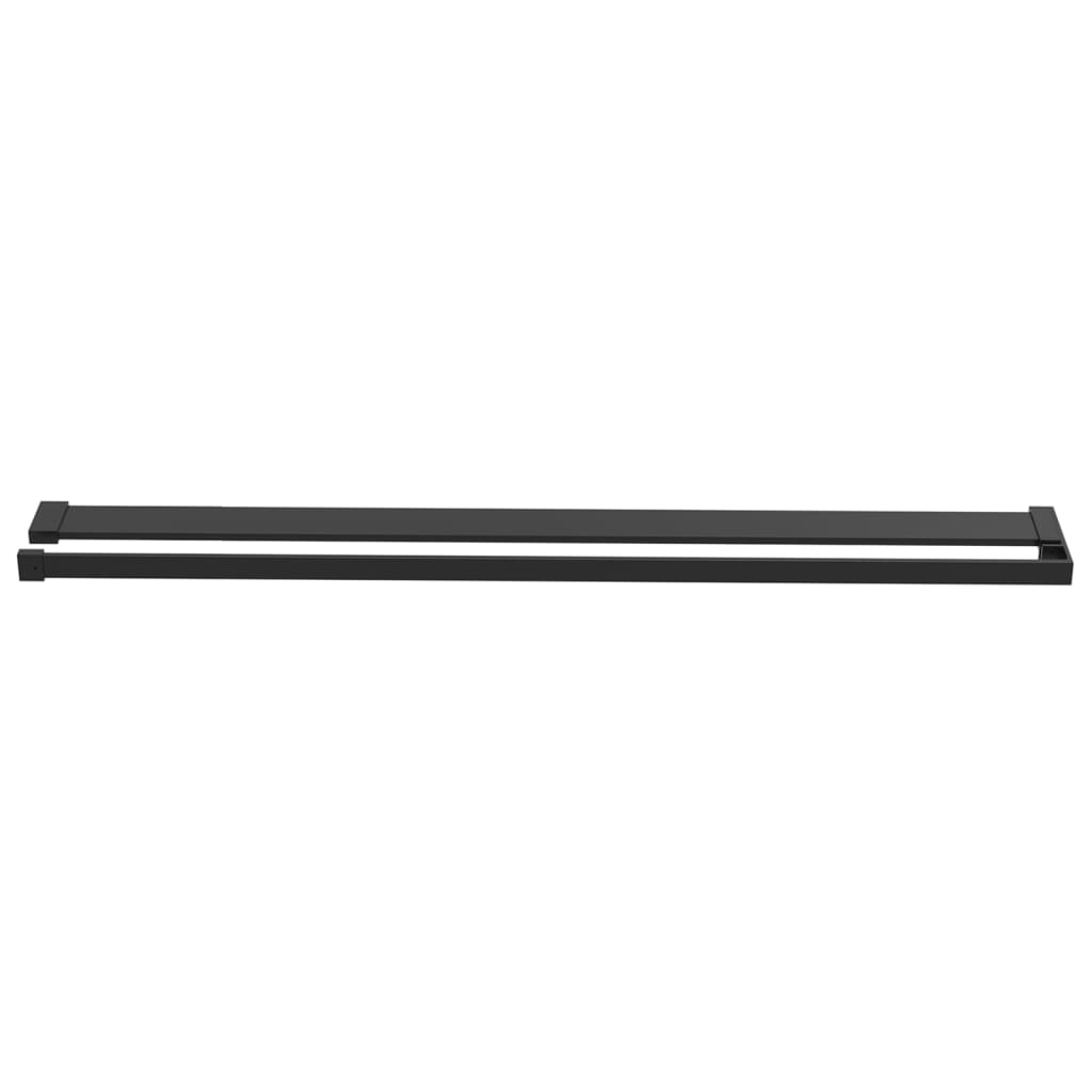 Vidaxl dusj for tur -i dusjvegg 118 cm aluminium svart