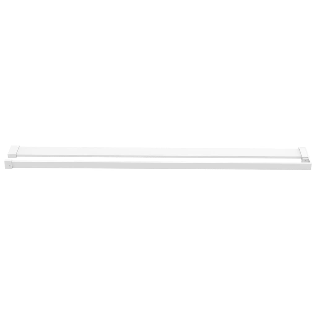 Vidaxl Walkschep para caminar en la pared de la ducha de 115 cm de aluminio blanco