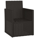 Vidaxl tuinstoel met kussens poly rattan zwart
