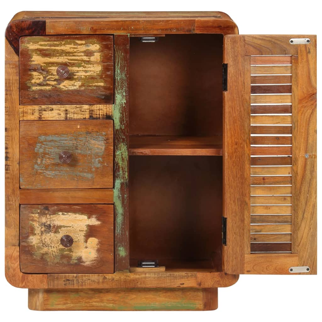 Vidaxl dressoir met 3 lades 55x30x70 cm massief gerecycled hout