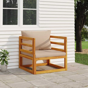 Vidaxl tuinstoel met kussens massief acaciahout taupe