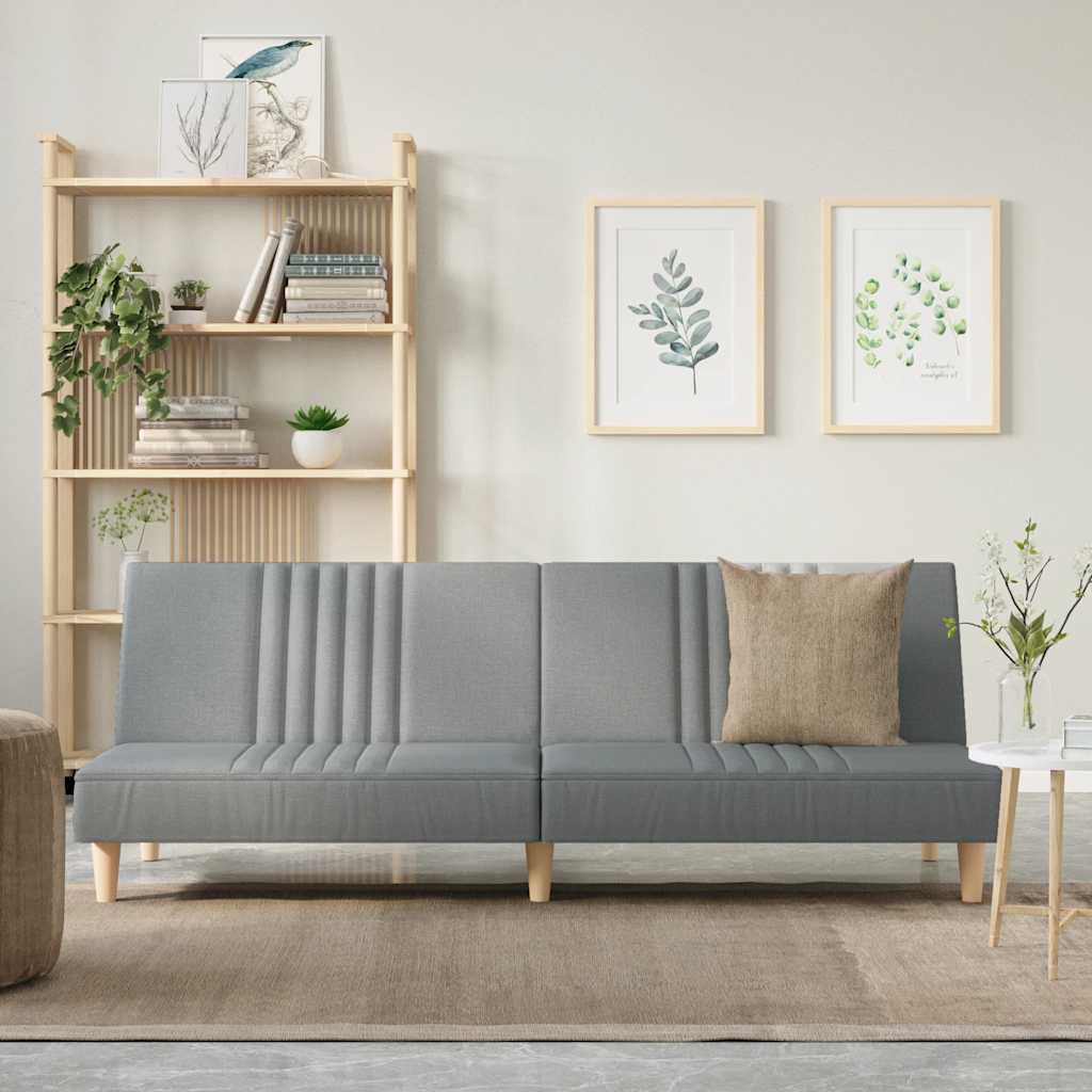Vidaxl slaapbank stof lichtgrijs