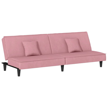 Vidaxl slaapbank fluweel roze
