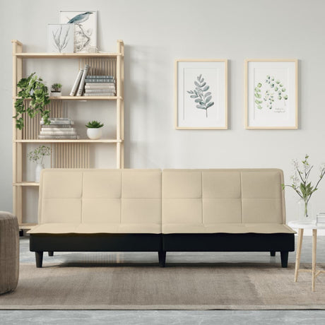 Vidaxl slaapbank stof crèmekleurig