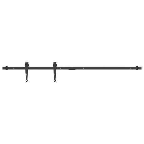 Vidaxl ophangset voor minischuifdeur 122 cm koolstofstaal zwart