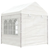 Vidaxl prieel met dak 2,28x2,23x2,69 m polyetheen wit