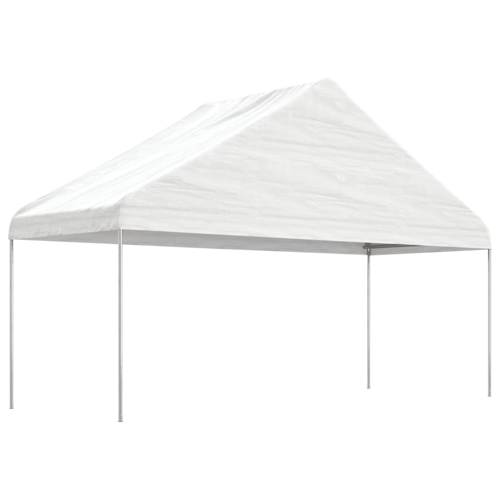 Vidaxl Arbor med tak 5.88x2.23x3.75 m polyetylenhvit