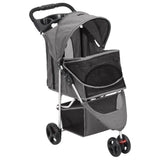 VidaXL dog car foldable 80x46x98 cm oxford fabric gray