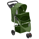 VidaXL Dog car foldable 80x46x98 cm Oxford fabric green