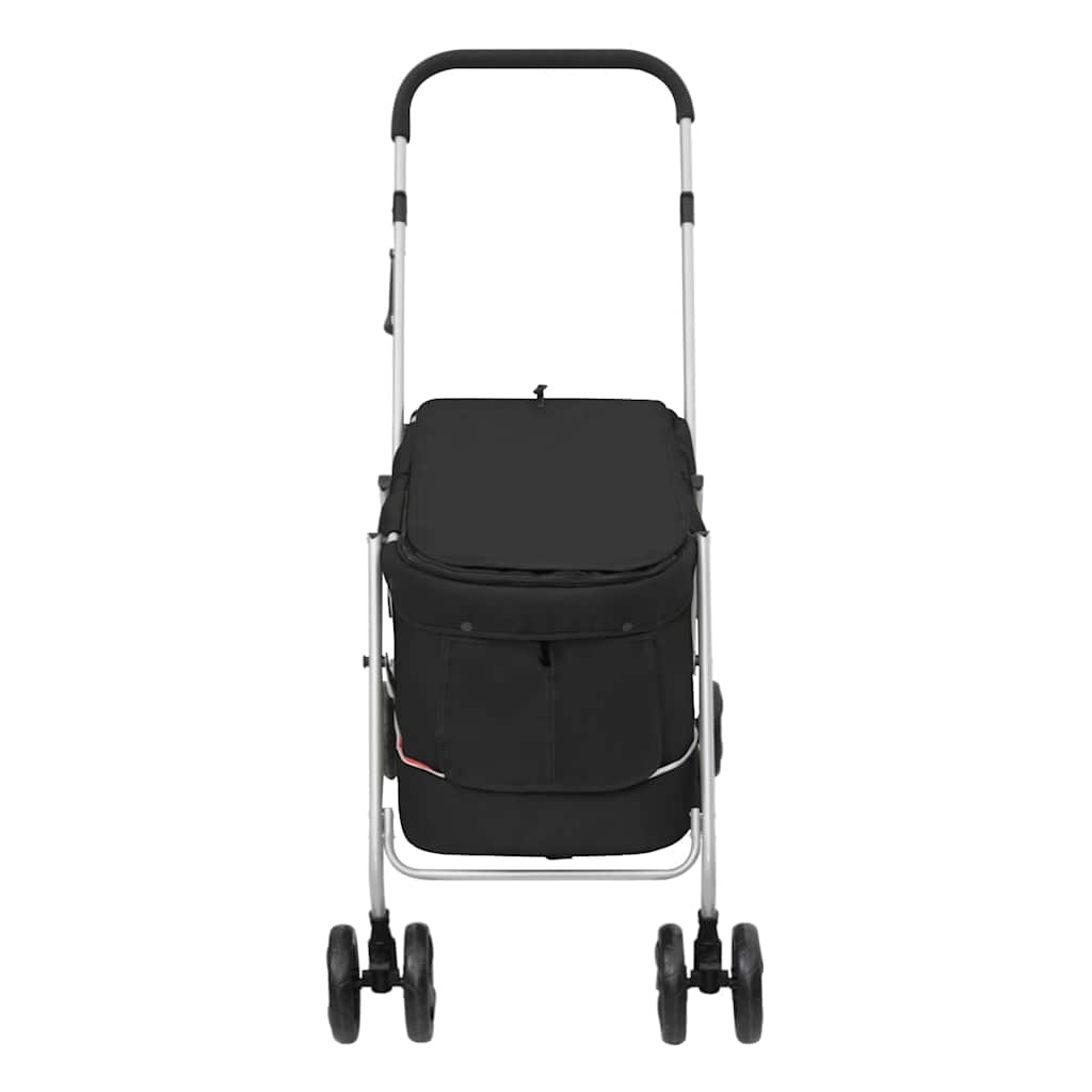 Vidaxl hondenwagen inklapbaar 100x49x96 cm linnenstof zwart
