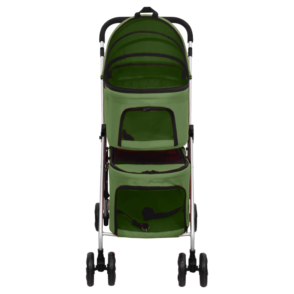 Vidaxl Dog car 2-layer foldable 83x48x97 cm Oxford fabric green