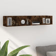 Vidaxl cd-wandschap 100x18x18 cm bewerkt hout gerookt eikenkleurig