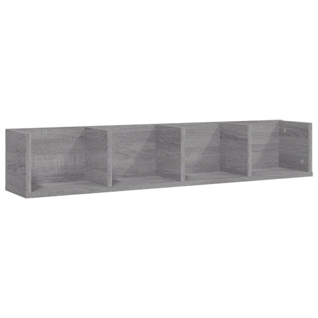 Vidaxl wandschap cd 100x18x18 cm bewerkt hout grijs sonoma eikenkleur