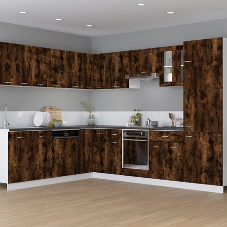 Vidaxl bovenkast lyon 29,5x31x60 cm bewerkt hout gerookt eikenkleurig