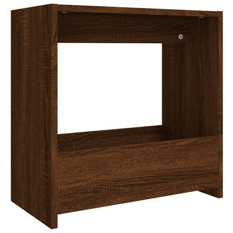 Vidaxl bijzettafel 50x26x50 cm bewerkt hout bruin eikenkleur