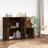 Vidaxl dressoir 91x29,5x75 cm bewerkt hout gerookt eikenkleurig