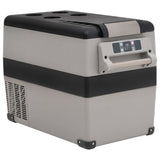 Vidaxl koelbox met handvat en adapter 35 l pp pe zwart en grijs