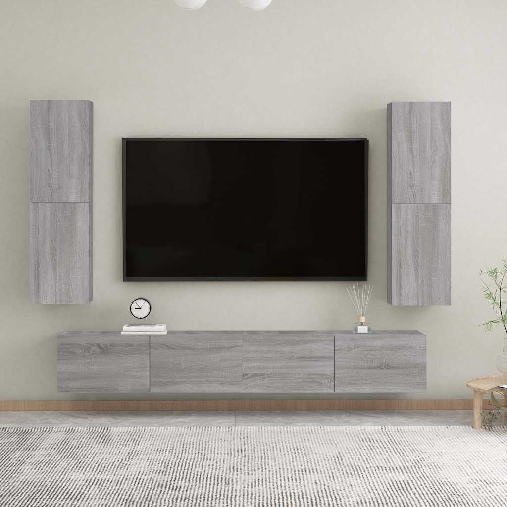 Vidaxl tv-wandmeubel 30,5x30x110 cm grijs sonoma eikenkleurig