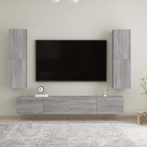 Vidaxl tv-wandmeubel 30,5x30x110 cm grijs sonoma eikenkleurig