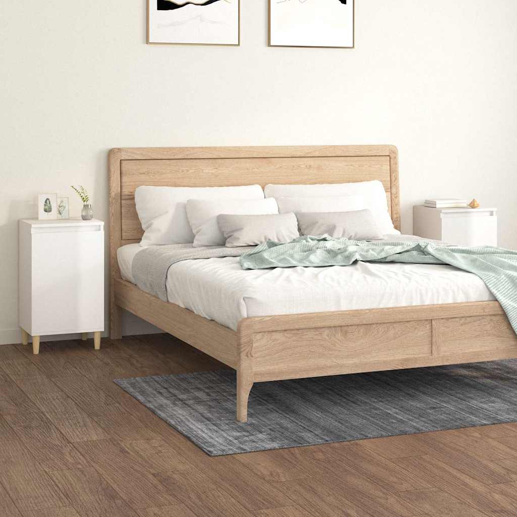 Vidaxl nachtkastjes 2 st 40x35x70 cm bewerkt hout hoogglans wit