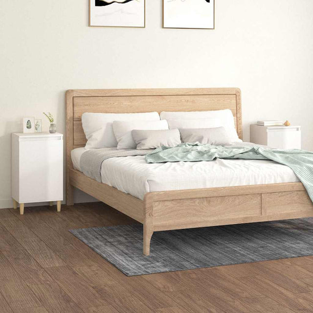 Vidaxl nachtkastjes 2 st 40x35x70 cm bewerkt hout hoogglans wit