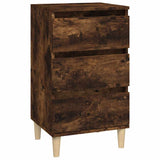 Vidaxl nachtkastje 40x35x70 cm bewerkt hout gerookt eikenkleurig