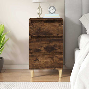 Vidaxl nachtkastje 40x35x70 cm bewerkt hout gerookt eikenkleurig