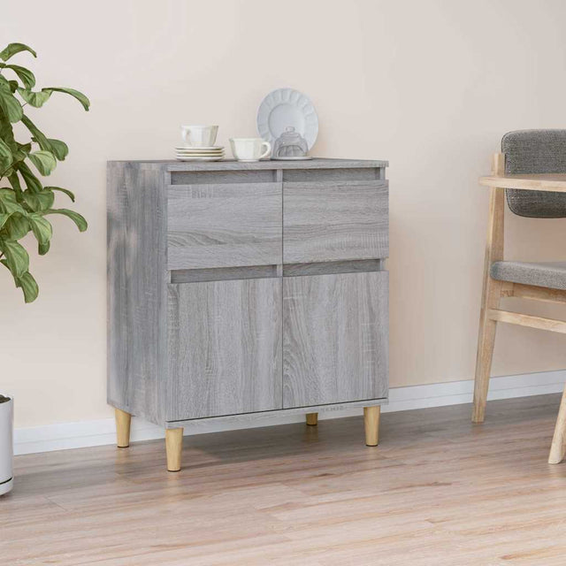 Vidaxl dressoir 60x35x70 cm bewerkt hout grijs sonoma eikenkleurig