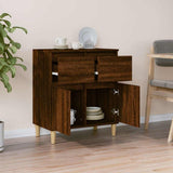 Vidaxl dressoir 60x35x70 cm bewerkt hout bruin eikenkleur
