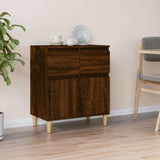 Vidaxl dressoir 60x35x70 cm bewerkt hout bruin eikenkleur