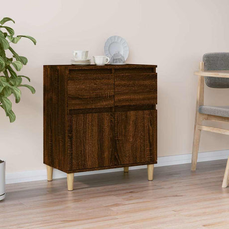 Vidaxl dressoir 60x35x70 cm bewerkt hout bruin eikenkleur