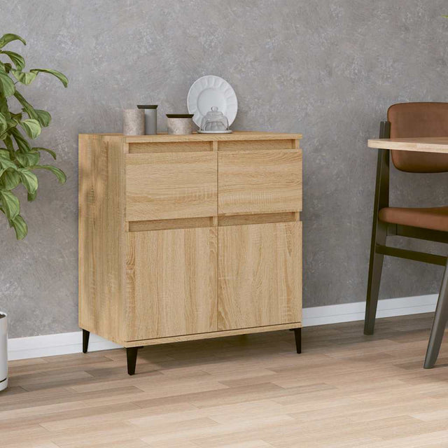 Vidaxl dressoir 60x35x70 cm bewerkt hout sonoma eikenkleurig