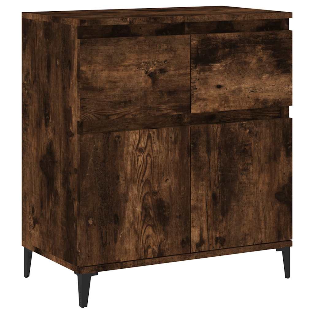 Vidaxl dressoir 60x35x70 cm bewerkt hout gerookt eikenkleurig