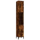 Vidaxl badkamerkast 30x30x190 cm bewerkt hout gerookt eikenkleurig