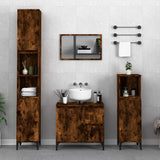 Vidaxl badkamerkast 30x30x190 cm bewerkt hout gerookt eikenkleurig
