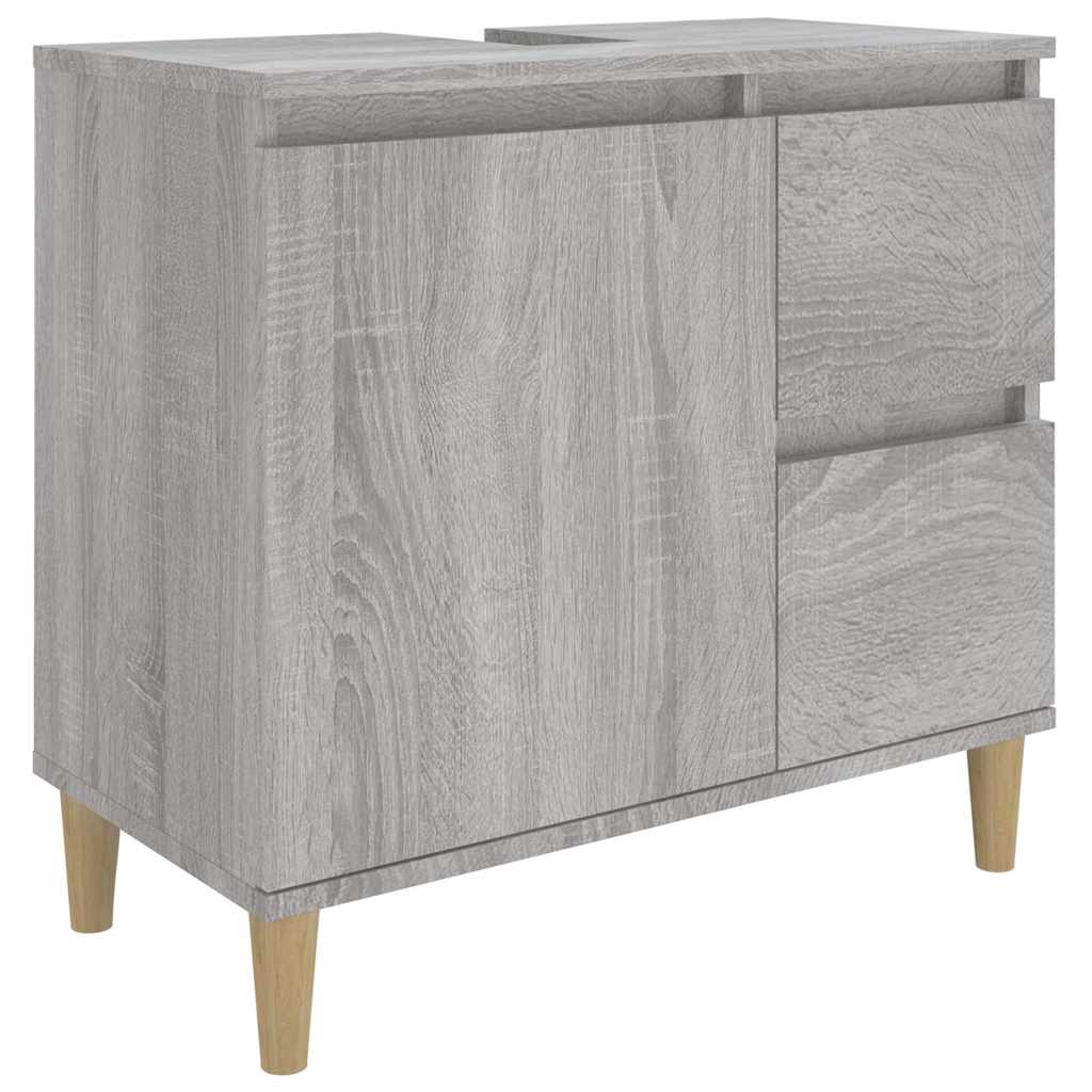 Vidaxl badkamerkast 65x33x60 cm bewerkt hout grijs sonoma eikenkleurig
