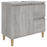 Vidaxl badkamerkast 65x33x60 cm bewerkt hout grijs sonoma eikenkleurig