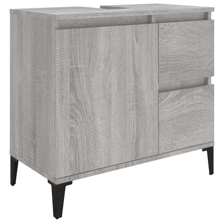 Vidaxl badkamerkast 65x33x60 cm bewerkt hout grijs sonoma eikenkleurig