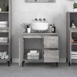 Vidaxl badkamerkast 65x33x60 cm bewerkt hout grijs sonoma eikenkleurig