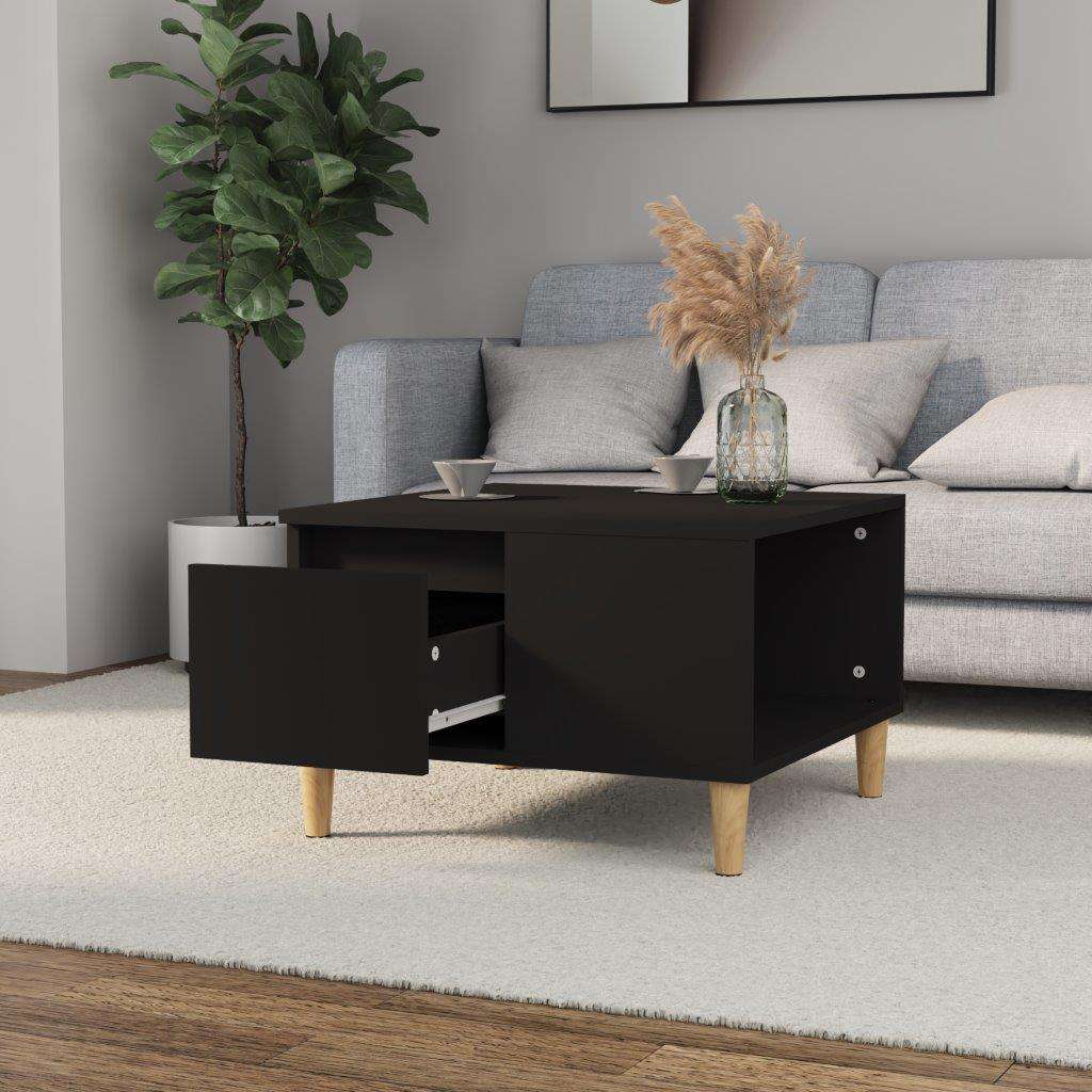 Vidaxl salontafel 55x55x36,5 cm bewerkt hout zwart