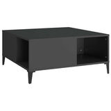 Vidaxl salontafel 80x80x36,5 cm bewerkt hout zwart