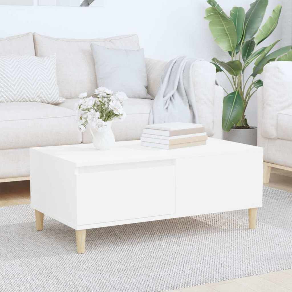 Vidaxl salontafel 90x50x36,5 cm bewerkt hout wit