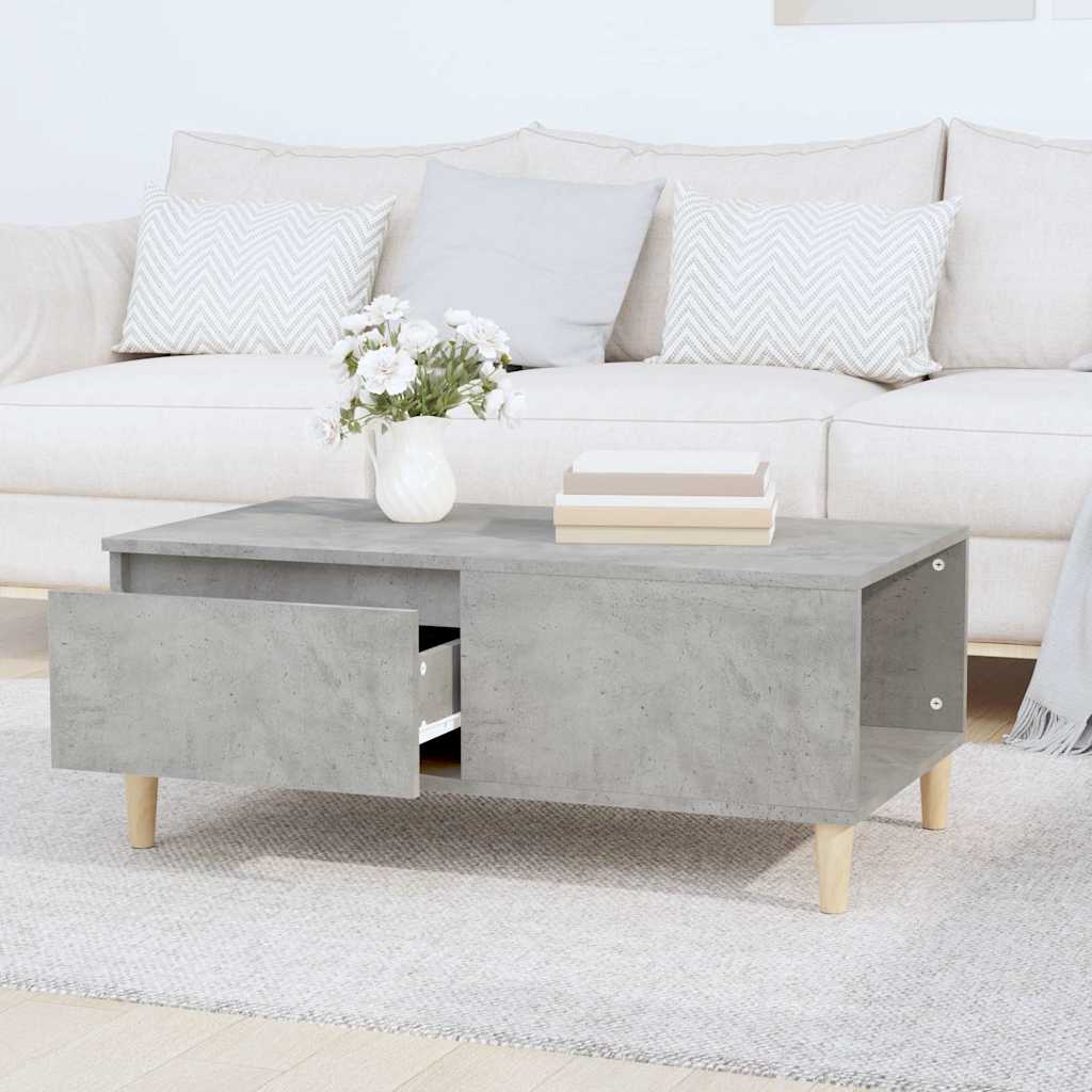 Vidaxl salontafel 90x50x36,5 cm bewerkt hout betongrijs