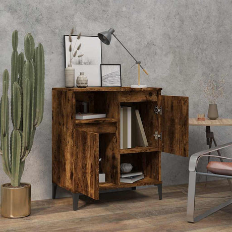 Vidaxl dressoir 60x35x70 cm bewerkt hout gerookt eikenkleurig