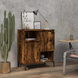 Vidaxl dressoir 60x35x70 cm bewerkt hout gerookt eikenkleurig