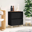 Vidaxl dressoir 60x35x70 cm bewerkt hout zwart