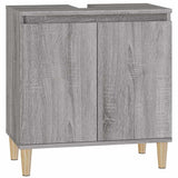 Vidaxl wastafelkast 58x33x60 cm bewerkt hout grijs sonoma eikenkleurig