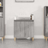 Vidaxl wastafelkast 58x33x60 cm bewerkt hout grijs sonoma eikenkleurig