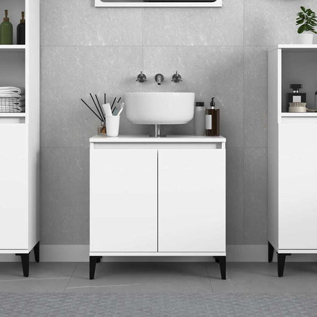 Vidaxl wastafelkast 58x33x60 cm bewerkt hout wit